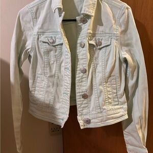 Women’s American Eagle Outfitters Mint Green Jean Jacket Size Small